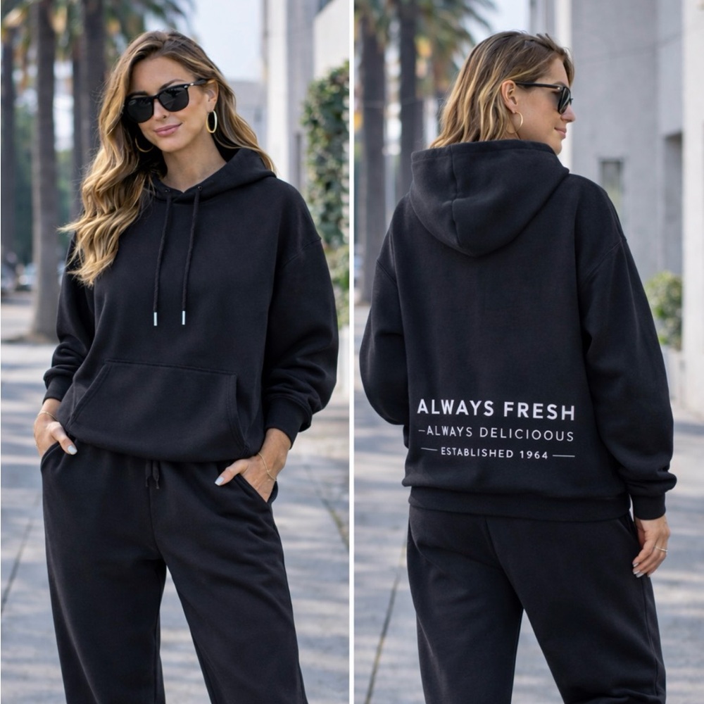 Tim Hortons Unisex Black Hoodie Lg